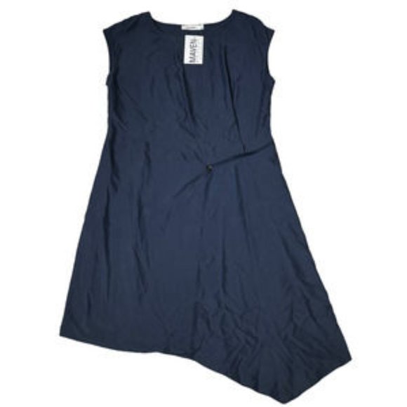 MOD REF Dress Milo Zipper Detail Sleeveless Navy Blue NWT Womens Size L - Picture 1 of 4